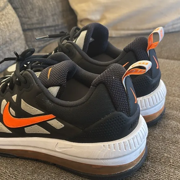 Nike Air Max Genome Gray &amp; Black Bright Mango CW1648-004 Airmax Running Sneakers
