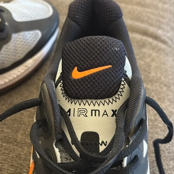 Nike Air Max Genome Gray &amp; Black Bright Mango CW1648-004 Airmax Running Sneakers