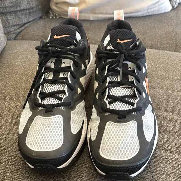 Nike Air Max Genome Gray &amp; Black Bright Mango CW1648-004 Airmax Running Sneakers