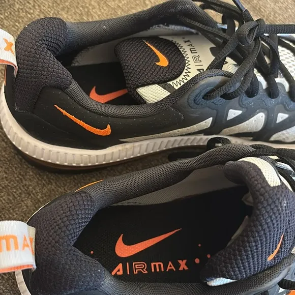 Nike Air Max Genome Gray &amp; Black Bright Mango CW1648-004 Airmax Running Sneakers
