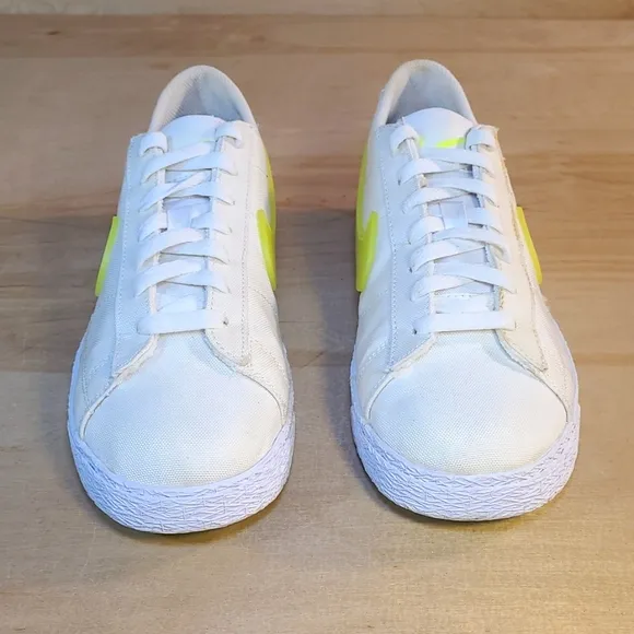 Nike Blazer Low Pop Volt White and Yellow Sneakers