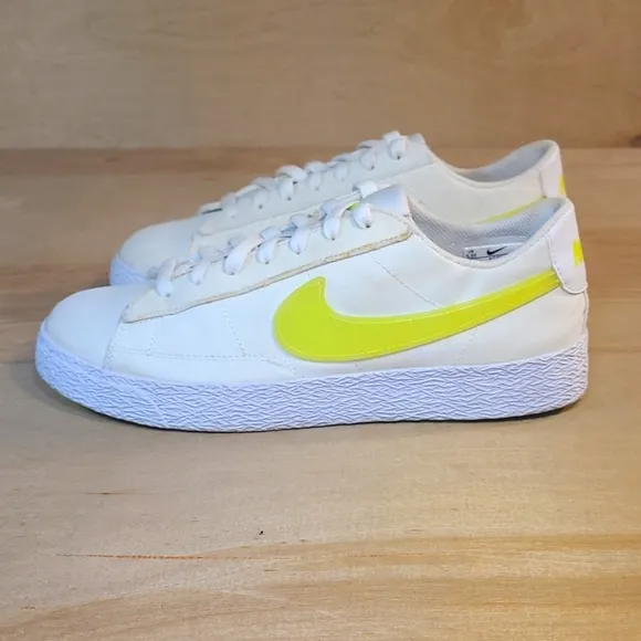 Nike Blazer Low Pop Volt White and Yellow Sneakers