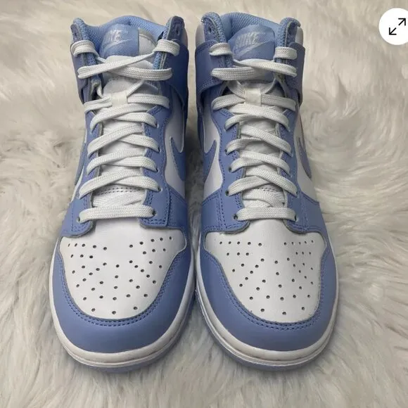 Nike Dunk Low Womens Casual Sneaker Shoes White Blue DD1869-107 VNDS Size 5