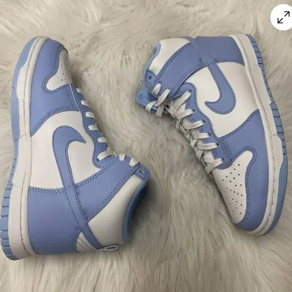 Nike Dunk Low Womens Casual Sneaker Shoes White Blue DD1869-107 VNDS Size 5