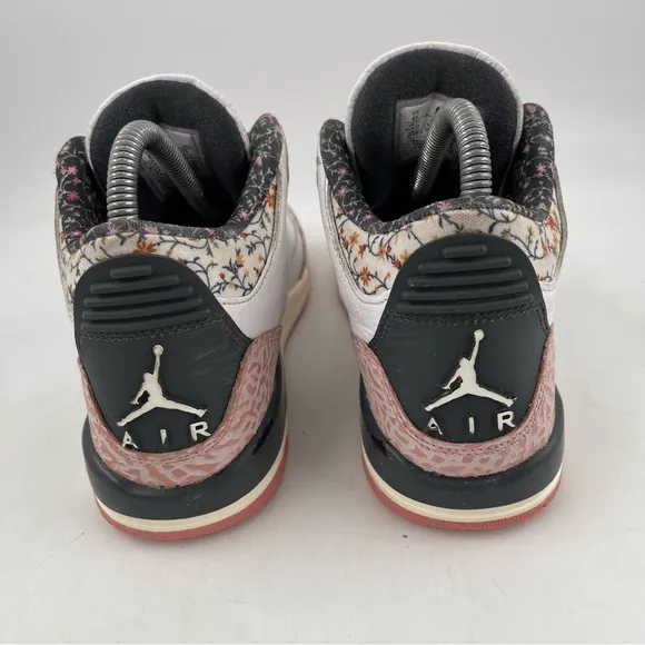 Nike Girl’s Air Jordan 3 Retro- Size 4Y -White Sail Pink Athletic Sneakers Shoes