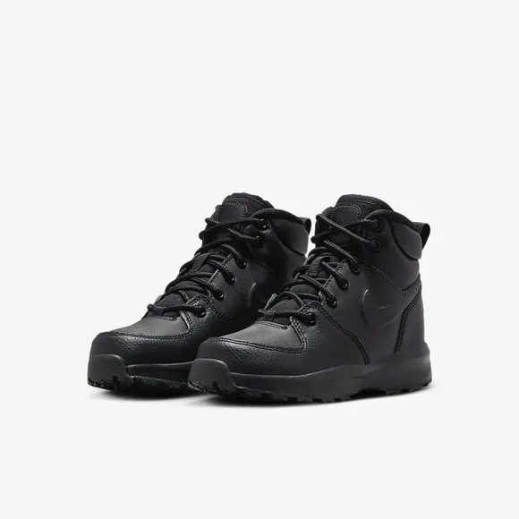 Nike Manoa LTR Boots Shoes Black Big Kids Size 8