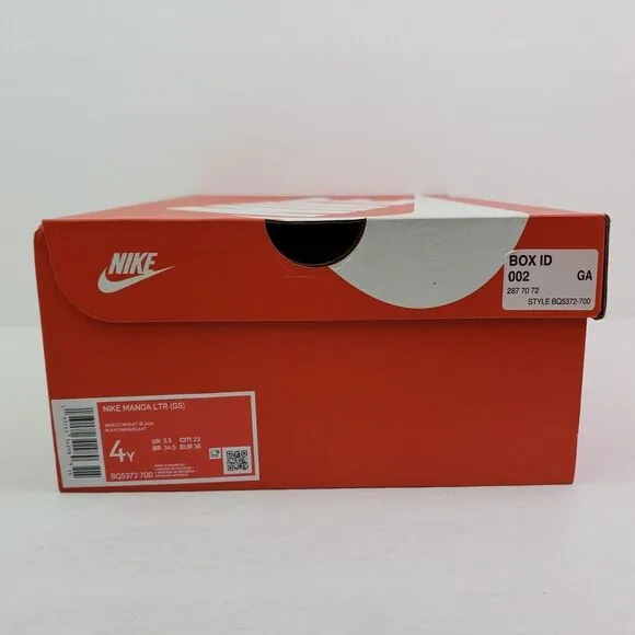 Nike Manoa LTR GS Youth Sz 4Y Womens Sz 5.5 Wheat Black Boots Shoes BQ5372-700
