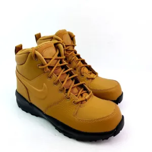 Nike Manoa LTR GS Youth Sz 4Y Womens Sz 5.5 Wheat Black Boots Shoes BQ5372-700