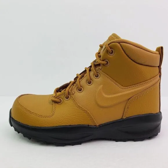 Nike Manoa LTR GS Youth Sz 4Y Womens Sz 5.5 Wheat Black Boots Shoes BQ5372-700