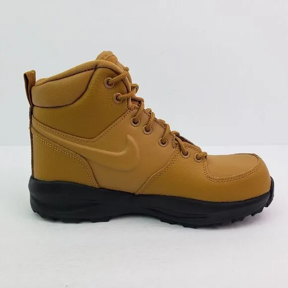 Nike Manoa LTR GS Youth Sz 4Y Womens Sz 5.5 Wheat Black Boots Shoes BQ5372-700