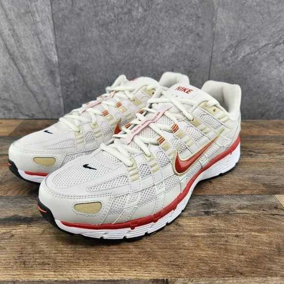 Nike P-6000 Sz 9 Mens Phantom Dragon Red White Black Casual Shoes Sneakers
