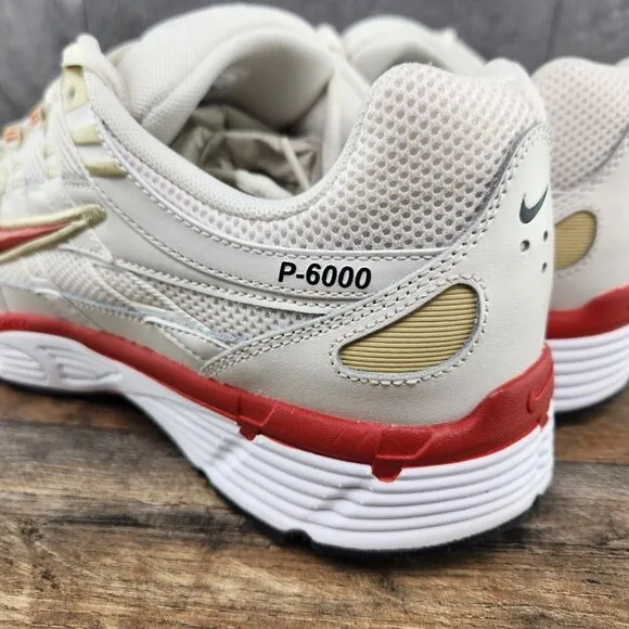 Nike P-6000 Sz 9 Mens Phantom Dragon Red White Black Casual Shoes Sneakers