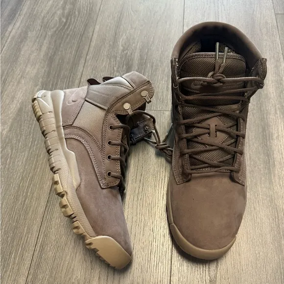 Nike SFB 6&quot; NSW Dark Mushroom Light Taupe Leather Boots 862507-201 Mens Size 8.5
