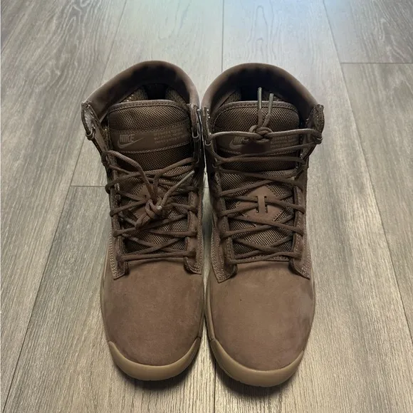 Nike SFB 6&quot; NSW Dark Mushroom Light Taupe Leather Boots 862507-201 Mens Size 8.5