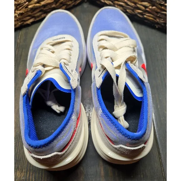 Nike Waffle One Casual Running Shoes Red Swoosh Blue Trim Youth 4.5Y