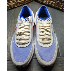 Nike Waffle One Casual Running Shoes Red Swoosh Blue Trim Youth 4.5Y