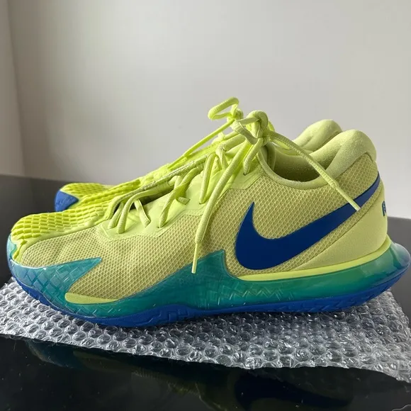 Nike Zoom Cage 4 Rafa Nadal Yellow and Blue Tennis  Shoes