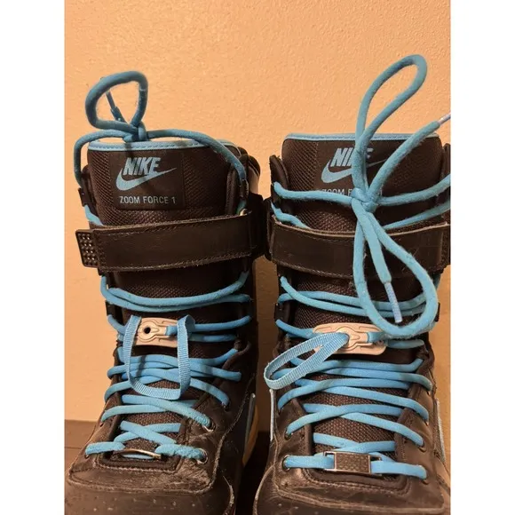 Nike Zoom Force 1 ZF1 Nike Snowboard Boots Shoes 334841-041 Size 9 SBB Black