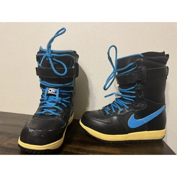 Nike Zoom Force 1 ZF1 Nike Snowboard Boots Shoes 334841-041 Size 9 SBB Black