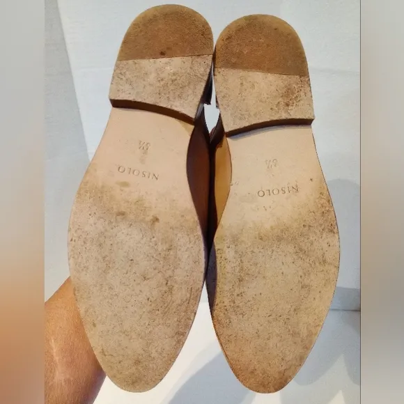 Nisolo Emma D'Orsay Flats Oxford Loafers Almond Size 6.5 See‎ Pictures