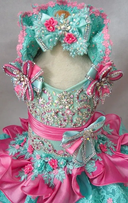 Nobler Multi-color Flower Girl Pagant Dress for birthday,wedding,party