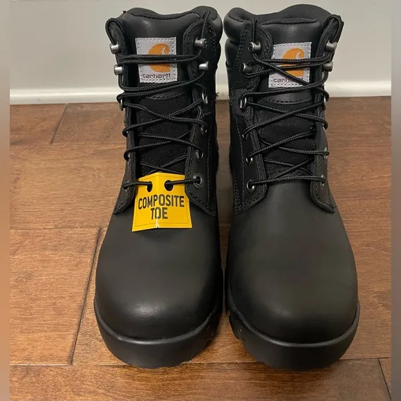 NWOB Carhartt Black Rugged Flex 6 Work Women Boots Size 8