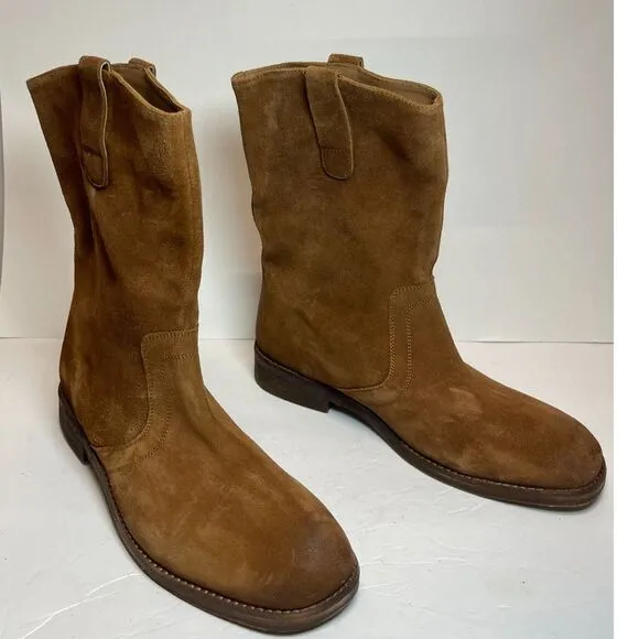 NWOB Lucky Brand Suede Easton Equestrian Western Boots - Size 42 (11US women's)