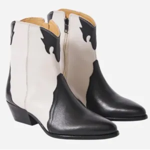 NWOT Free People Shoes New Frontier Western Boot in Arctic Fox Combo Size 7