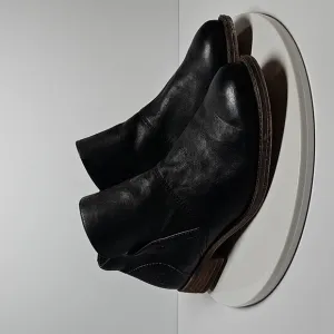 NWOT Josef Seibel Sienna 81 V-Cut Bootie Ankle Boots Leather Black Washed 40 8.5
