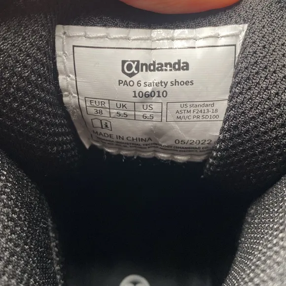 NWT ANDANDA Steel Toe Boots PAO 6 Safety Shoes