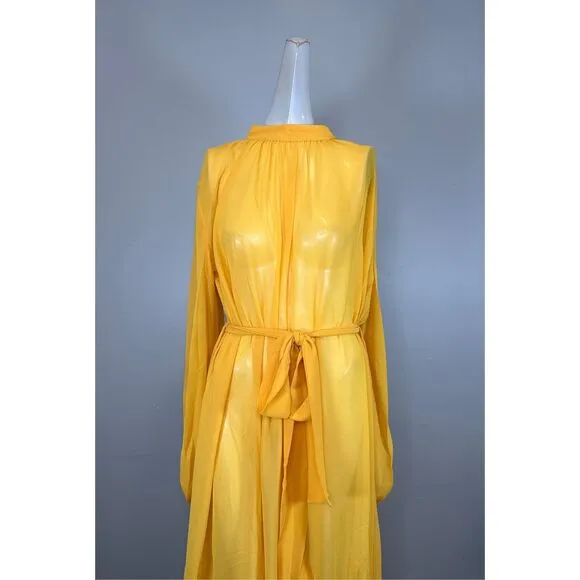NWT ANDREA IYAMAH Sade Cover Up Dress in Marigold Size S/M $290