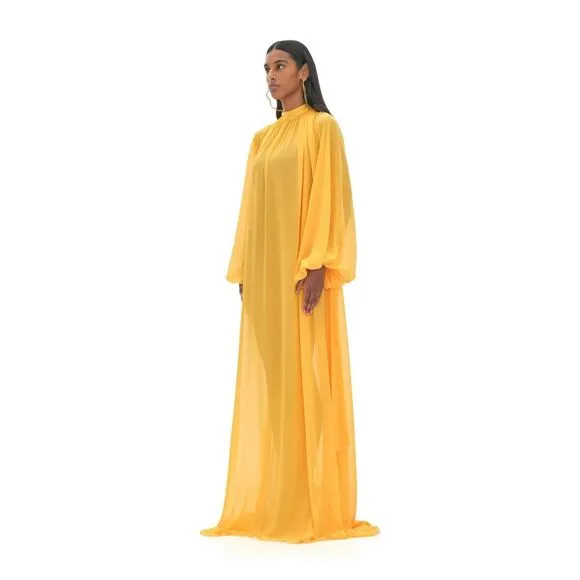 NWT ANDREA IYAMAH Sade Cover Up Dress in Marigold Size S/M $290