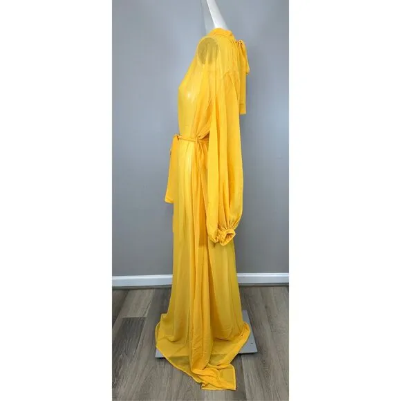 NWT ANDREA IYAMAH Sade Cover Up Dress in Marigold Size S/M $290