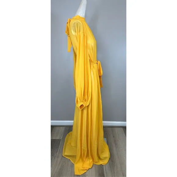 NWT ANDREA IYAMAH Sade Cover Up Dress in Marigold Size S/M $290
