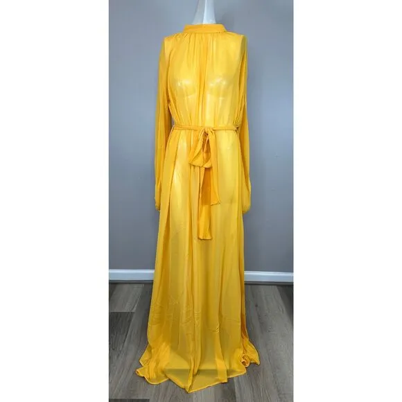 NWT ANDREA IYAMAH Sade Cover Up Dress in Marigold Size S/M $290