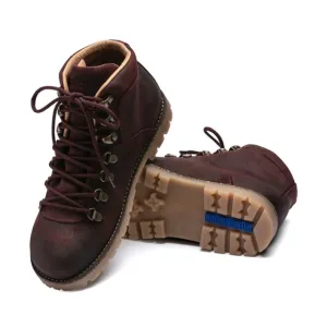 NWT, BIRKENSTOCK Jackson Hiker Mountain Boots Burgundy Suede, Sz EU 36