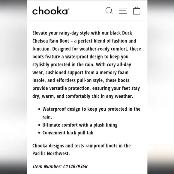 NWT CHOOKA Everyday Neoprene Waterproof Slip On Chelsea Rubber Ankle Rain Boots