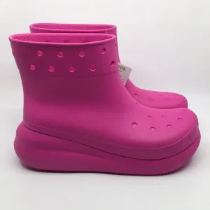 NWT Crocs Classic Crush Rain Boots Shoes Pink men’s 10 women’s 12
