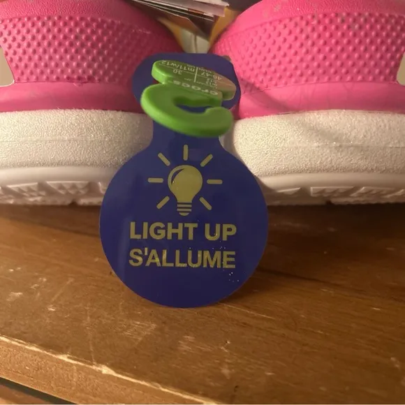 NWT Crocs X Carebears Rainbow Clog crush size m 12w multicolor light up rainbow