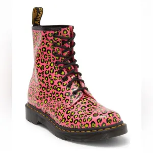 NWT Dr. Martens Neon Cheetah Print 1460 Leather Boots FINAL PRICE