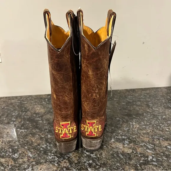 NWT Iowa State Cyclones Cowboy Western Boots Game Day Womens Sz 6.5 NEW