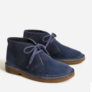 NWT J. Crew Crewcuts Boys Suede Macallister Lace Up Boots Shoes Navy Blue Sz 2