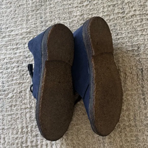 NWT J. Crew Crewcuts Boys Suede Macallister Lace Up Boots Shoes Navy Blue Sz 2