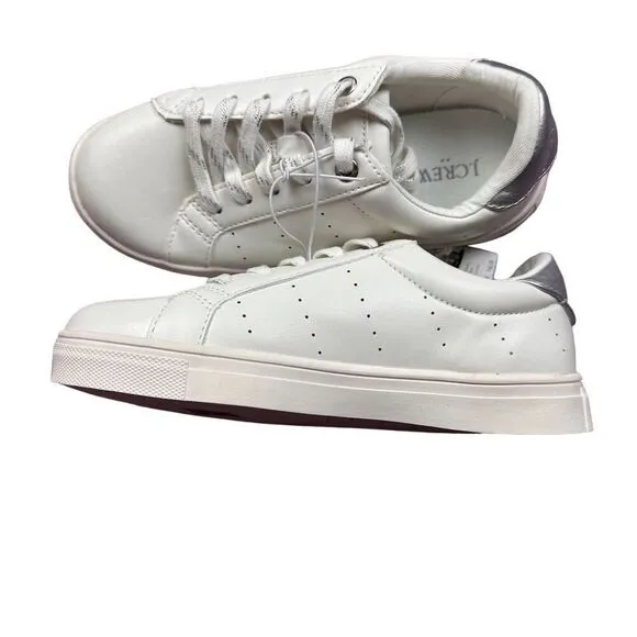 NWT J.Crew Factory Crewcuts Girls' Lace-Up Sneakers White Lavender Size 3