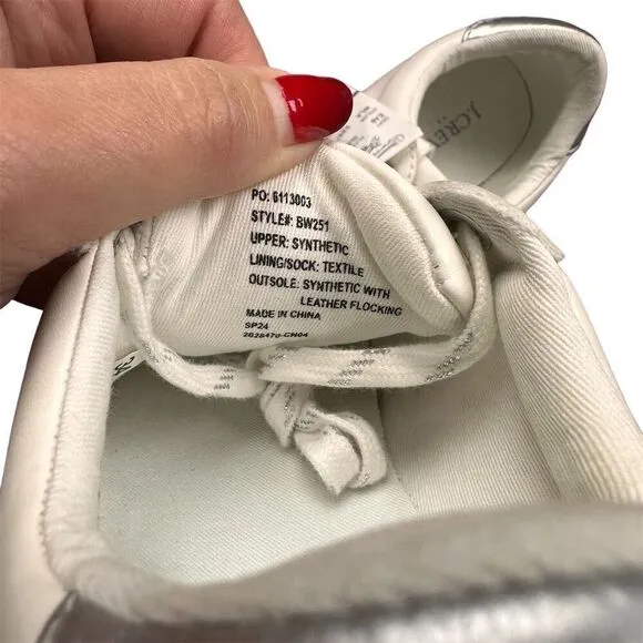 NWT J.Crew Factory Crewcuts Girls' Lace-Up Sneakers White Lavender Size 3