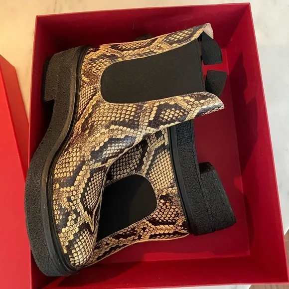 NWT- Loeffler Randall Leopard Print Raquel Combat Boots