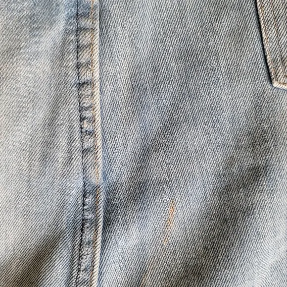 NWT Polo Ralph Lauren Distressed Frayed Belted Blue Cotton Denim Mini Mid Skirt