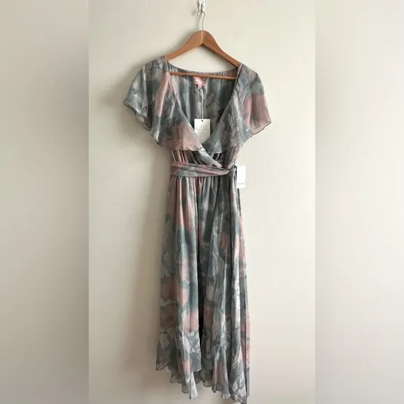 NWT Show Me Your Mumu Jess Ruffle Midi in Sage I Do Floral (Size 1X)