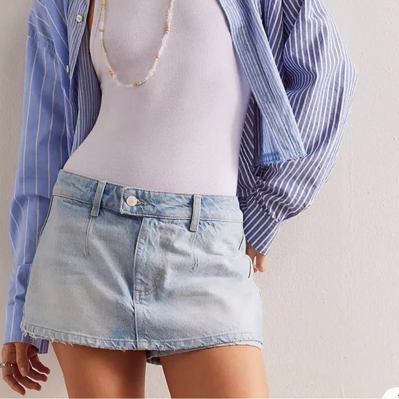 NWT We The Free/Free People Galivanting Low Rise Mini Skort - size 29