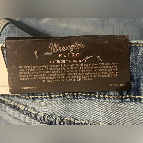NWT WRANGLER Retro Sadie Low-rise Size 17x34